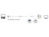 Delock Adapter mini DisplayPort 1.1 Stecker > VGA / HDMI / DVI Buchse Passiv weiß
