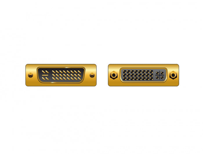 Delock Adapter DVI 24+5 Pin Stecker zu Buchse rechts gewinkelt