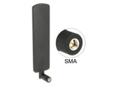 Delock LTE Antenne SMA Stecker 2 dBi omnidirektional drehbar mit Kippgelenk schwarz