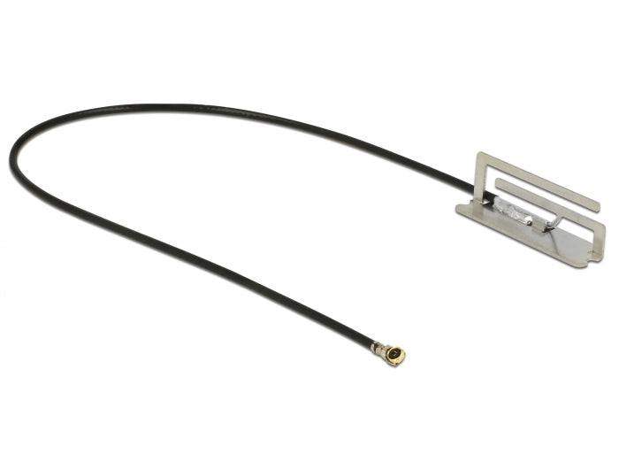 Delock WLAN 802.11 ac/ax/a/h/b/g/n Antenne I-PEX Inc., MHF® 4L Stecker 1,6 dBi 1.13 12 cm PIFA intern