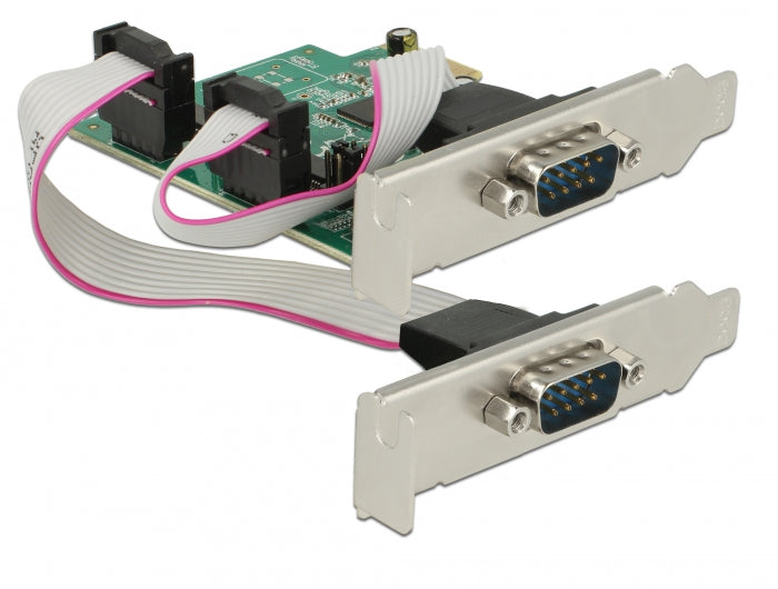 Delock PCI Express x1 Karte zu 2 x Seriell RS-232 High Speed 921K mit Spannungsversorgung
