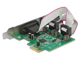Delock PCI Express x1 Karte zu 2 x Seriell RS-232 High Speed 921K mit Spannungsversorgung