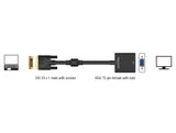 Delock Adapter DVI-D 24+1 Stecker > VGA Buchse schwarz
