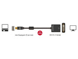 Delock Adapter mini DisplayPort 1.2 Stecker > DVI Buchse 4K Aktiv schwarz