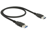 Delock Kabel USB 2.0 Typ-A Stecker > USB 2.0 Typ-A Stecker 0,5 m schwarz