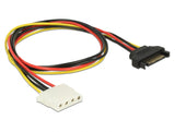 Delock Stromkabel SATA 15 Pin Stecker > 4 Pin Buchse 50 cm