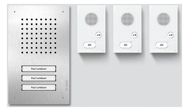 SIEDLE Türstation UP edst 3RT Bus m.Abd SET CLAB 850-3 E/W m.Infoschild