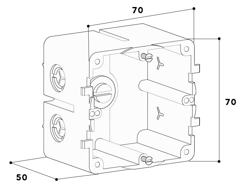 GGK Geräteeinbaudose GEB-K 1f Rückwand GDS 50-1 schraub