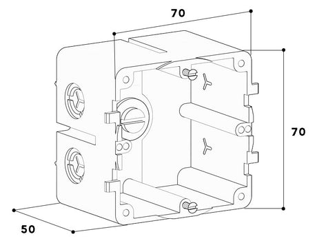 GGK Geräteeinbaudose GEB-K 1f Rückwand GDS 50-1 schraub