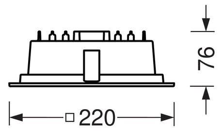REGIOLUX LED-Einbaustrahler 26W Konv ws scota-SDES-O/220 2500 840 ET 1LED 4000K
