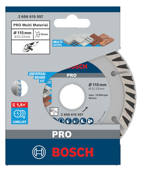 BOSCH-EW Diamant-Trennscheibe 115x10mm 2608615057 f.Backstein f.Beton f.Metall