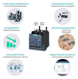 SIEMENS Überlastrelais elektr 12,5-50A 3RB3133-4UW1 Einzelaufstell 1S/Hilf