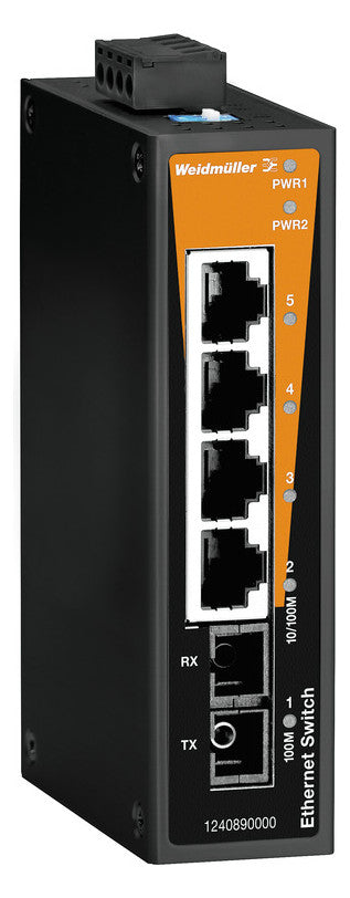 WEIDMÜLLER Switch Hutschiene IE-SW-BL05-4TX-1SC 4x10/100Mbps