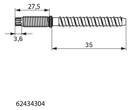 Walraven Betonankerschraube W-LX-M AG 6x35 f. un-/ger. Beton T30 ev M8 | 62434304