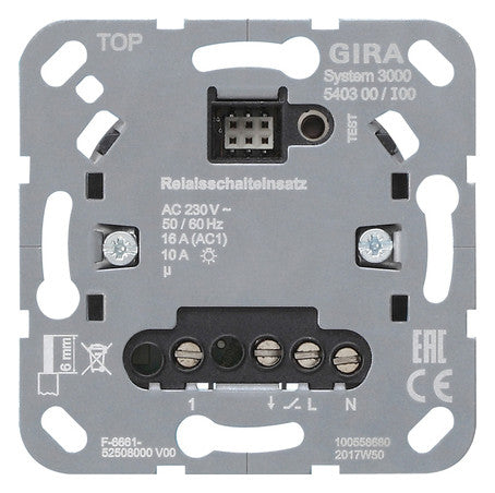 GIRA Relais-Einsatz 16A uni natur System 3000 540300 0-2300W NSTeing