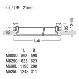 ZUMTOBEL LED-Reinraumleuchte 40,8W 4000K CLEAN II CL2 I 6200-840 M625Q PM O LDO 6