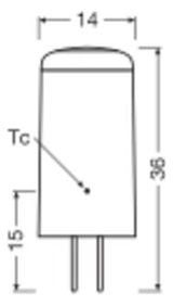 LEDVANCE LED-Röhrenlampe G4 2,2W 2700K E LED PIN 28 320° P 2.2W 827 Clear G4 ws
