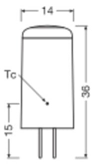 LEDVANCE LED-Röhrenlampe G4 2,2W 2700K E LED PIN 28 320° P 2.2W 827 Clear G4 ws