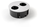 BACHMANN Steckdose 2f ws mt Einb m.BS TWIST 931.250 Klappd IP20