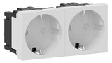 GGK Steckdose 2f ws mt GEB-K m.BS USB M45-2-Steckdose IP20 horiz