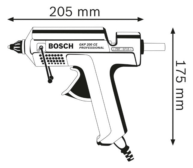 BOSCH-EW Heißklebepistole 500W 30g/min Professional GKP 200 CE  11x200mm 4s