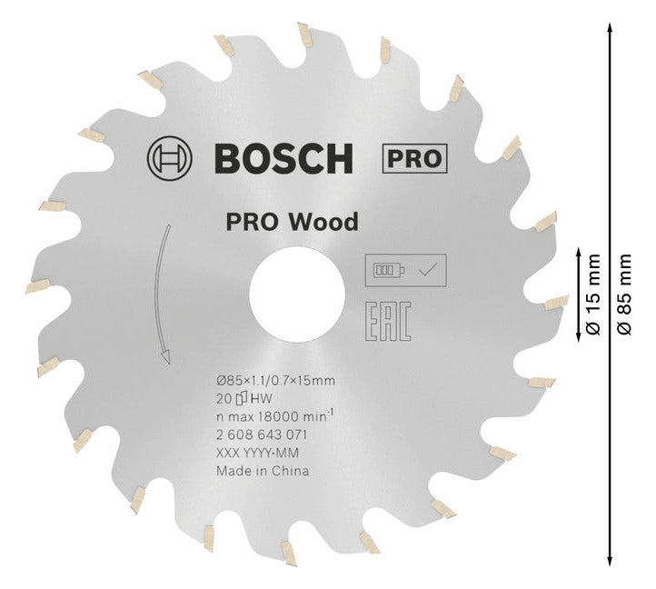 BOSCH-EW Kreissägeblatt  85mm 2608643071