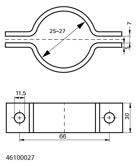 Walraven Rohrschelle DIN 3567 Typ A roh DN 20 | 46100027