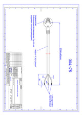 BACHMANN Netzanschlussleitung 3m 3x1qmm 304.175 16A sw IP20 Aderendh 0-70°C PVC