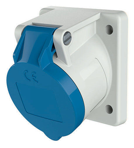 MENNEKES CEE-Anbausteckdose 3p 16A 6h 857 230V/bl IP44 Schraubkl abgew Kst