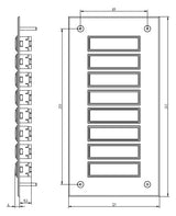 GROTHE Klingeltableau syst.unabh Alu UP ETA 808 EV1 8tast alu