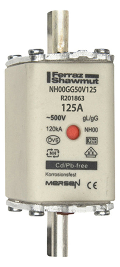 MERSEN NH-Sicherungseinsatz 125A NH00 gG NH00GG50V125 500VAC Kombik