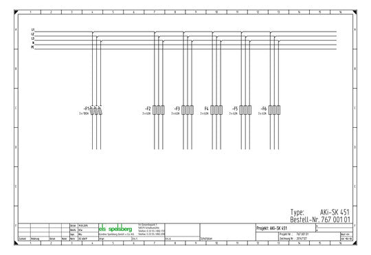 SPELSBERG Sicherungsgehäuse 100A IP65 AKi-SK 451 NH+D02 Kst m.transpDeckel