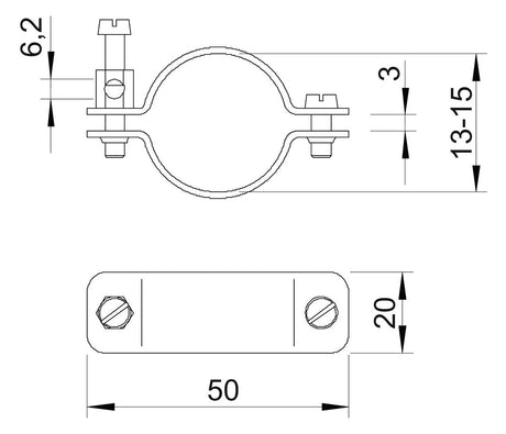 BETTERMANN Erdungsrohrschelle Cu 13-15mm 942 15 unbeh 1f 0-16qmm