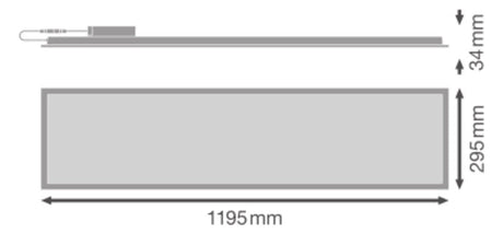 LEDVANCE LED-Panel 1195x295mm 33W 4000K PL COMP 1200 V 33W 840 U19 DALI 3630lm