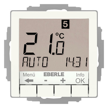 EBERLE Raumtemperaturregler 5-30°C 230V UTE 4800-R-RAL9010-G-55 ws IP30 10A