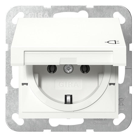 GIRA Steckdose 1f rws mt UP Klappd IP20 System 55 445427