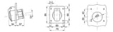 GEWISS CEE-Anbausteckdose 2p 16A IP44 Energy GW62265 20-25V/vi Schraubkl Kst