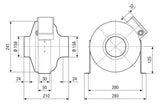 MAICO Rohrventilator  160mm 230V 0,029W ERR 16/1 350cbm/h VA 60°C