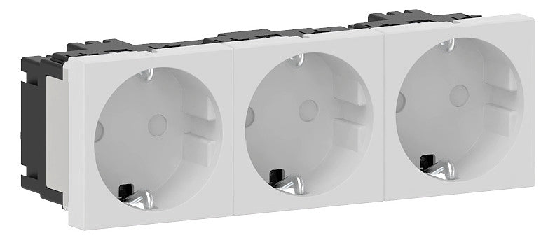 GGK Steckdose 3f ws mt GEB-K m.BS USB M45-3-Steckdose IP20 horiz