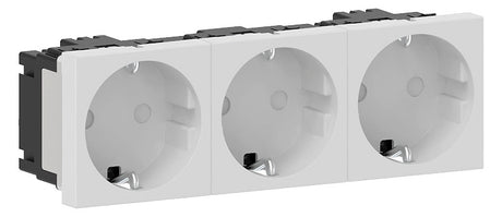 GGK Steckdose 3f ws mt GEB-K m.BS USB M45-3-Steckdose IP20 horiz