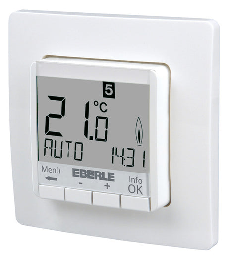 EBERLE Raumthermostat 230V 10A Schließer FIT 3 R / weiß IP30 m.Display