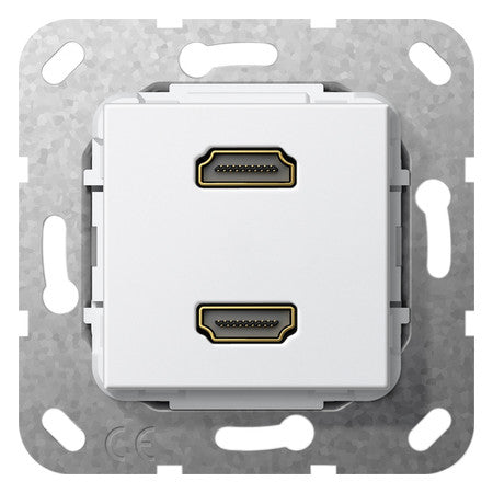 GIRA Einsatz HDMI 2f rws Einsatz 567103 ohne Beschriftungsfeld