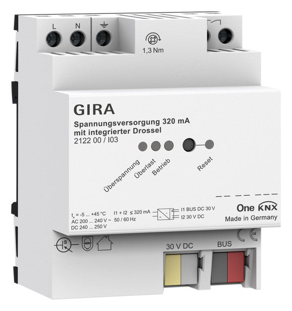 GIRA Spannungsversorgung KNX REG 4TE 212200 320mA