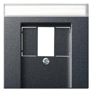 GIRA Zentralplatte USB/TAE 1f anth System 55 087628 Schraubbef