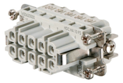 WEIDMÜLLER Kontakteinsatz Buchse 10p 16A HDC HA 10 FS Schraub 250V 0,5-2,5qmm