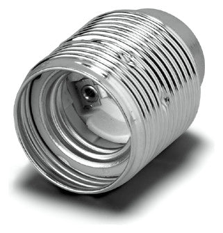 HOUBEN Edisonfassung chr E27 Schraubbef 102840 M10x1 Keramik/Metall
