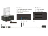 Delock USB 5 Gbps Dual Dockingstation für 2 x SATA HDD / SSD mit Klon Funktion