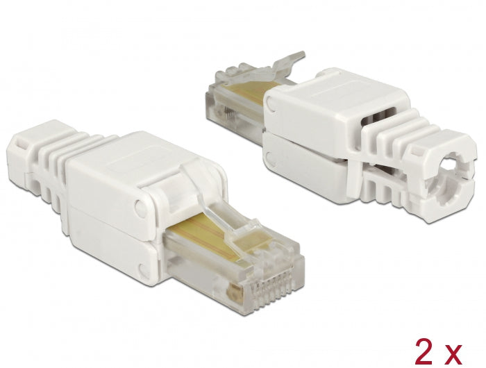 Delock RJ45 Stecker Cat.5e UTP werkzeugfrei 2 Stück