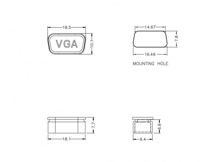 Delock Staubschutz für VGA und D-Sub9 / D-Sub15 Buchse 10 Stück transparent