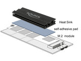Delock Kühlkörper 70 mm für M.2 Modul schwarz